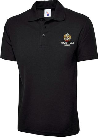 Generic Personalised Embroidered Your Text Chef Polo Shirt Professional Cook Kitchen Food Cooking Unisex Adult Top (Black, M, m)