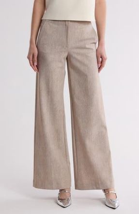 Theory Clean Terena Wide Leg Pants in Blush Multi at Nordstrom Rack, Size 12