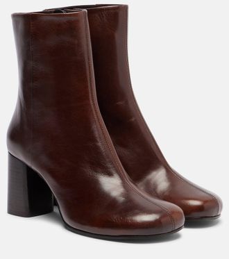 Christophe Lemaire Anatomic 80 leather ankle boots