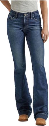 Wrangler Womens Ultimate Riding Willow Mid Rise Trouser Jean In Ellory