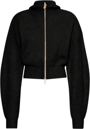 Sportmax Ribbed Hooded Zip-Up Cardigan