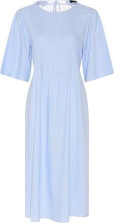 Bruuns Bazaar Silvena Dress - Dames - Casual kleedjes - Blauw - S - Leer - Kleedjes