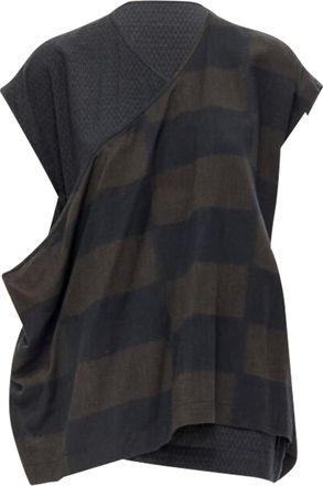 Comme Des Gar&ccedil;ons Comme Des Garcons checked wrap draped vest top