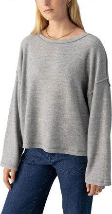 Sanctuary Change Of Scenery Knit Top In Heather Ash