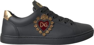 Dolce & Gabbana Low-top Sneakers - Heren - Sneakers - Zwart - 45 EU - Leer - Schoenen