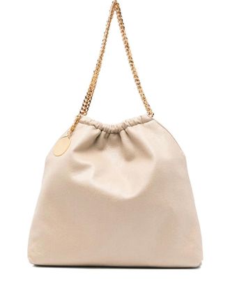 Stella McCartney medium Falabella chain shoulder bag - women - Polyester/Polyester/Polyurethane - One Size - Neutrals