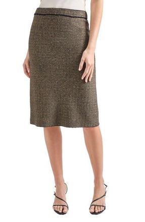 Misook Knit Pencil Skirt in Black/Gold at Nordstrom, Size Xx-Small