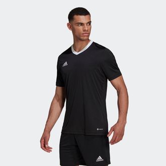 adidas Fussballtrikot ADIDAS PERFORMANCE ENT22 JSY, Herren, Gr. XXL, schwarz, Obermaterial: 100% Polyester, bestickt, V-Ausschnitt, Trikots Fussballtrikot