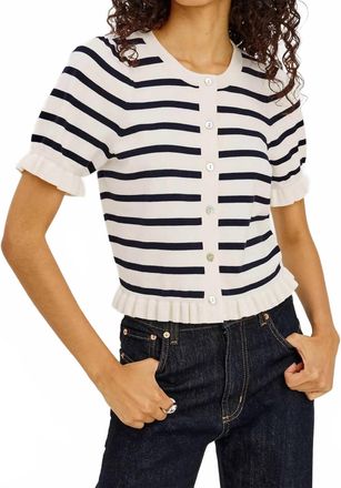 Rails Lora Top In Ivory Navy Stripe