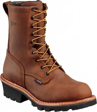 Red Wing Shoes Mens 9 Logger Max Waterproof Work Boot In Brown