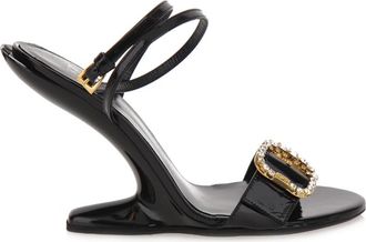 N&deg;21 Ghost Hakken Sandaal - Dames - Sandalen met hakken - Zwart - 40 EU - Leer - Schoenen