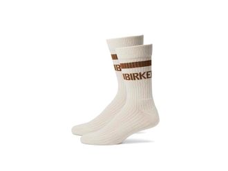 Birkenstock Cotton Crew Stripe Socks Crew Cut Socks Shoes Eggshell : LG (US Mens 9-9.5 - Womens 11-11.5), Acrylic/Cotton
