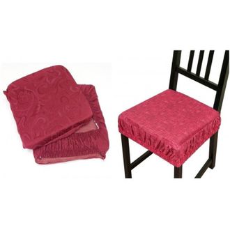 Trade Shop Trade Shop - 6 Copri Sedia Cuscini Con Fascia Elastico Cuscino Sedie Imbottito Sfoderabile