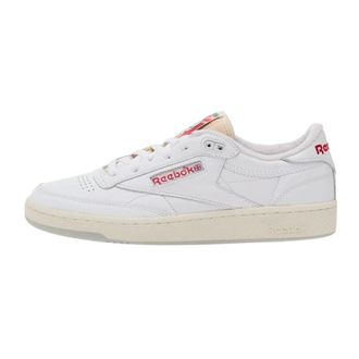Reebok Sneakers, male, White, Size: 11 US Reebok Club C 85 Vintage Sneakers White, Chalk Vector Red-40