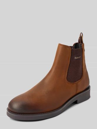 GANT Chelsea Boots mit Logo-Stitching Modell Prepdale in Cognac, Größe 40