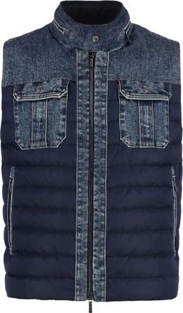 Moorer Zanos gilet - men - Polyamide/Goose Down/Polyester - 46 - Blue