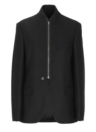 Maison Margiela Black Sleek High Neck Zip Jacket