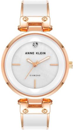 Anne Klein Accented White Dial Ladies Watch AK/1414WHRG