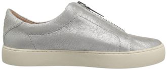 Frye Womens Lena Low Zip Sneaker In Silver