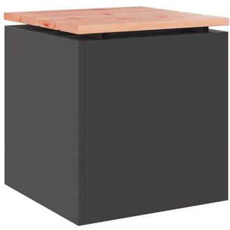 vidaXL Banco de jardín Negro 40 x 40 x 43 cm Acero vidaXL