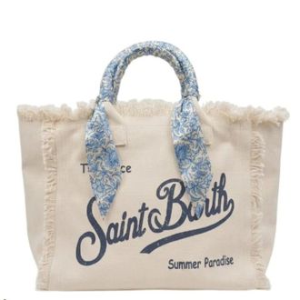 MC2 Saint Barth Tote Bags, female, Beige, Size: ONE SIZE Vanity Foulard Batik 1031