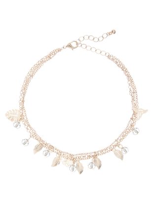 Lascana Fusskette mit Anh&auml;nger LASCANA, Damen, Gr. Metall, rosa (ros&eacute;goldfarben), gl&auml;nzend, Fussketten Fusskette mit Anh&auml;nger, mit Anh&auml;ngern, Fusskettchen-Arm