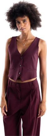Marella Mllbosso Vest - Dames - Bodywarmers - Rood - L - Wol - Jassen
