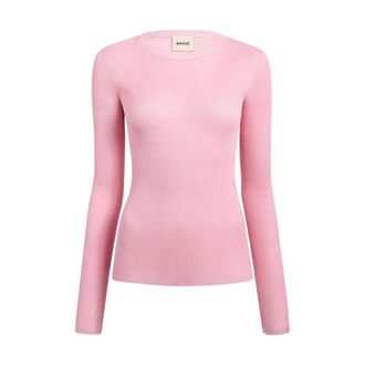 Khaite Mosi Top - female - Khaite - Round-neck Knitwear - Pink - M - Knitwear