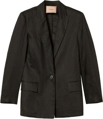 Twin-Set Blazer con design intrecciato - Nero