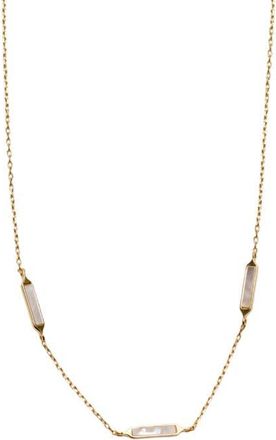 Argento Vivo Mother-of-Pearl Bar Station Necklace in Gold at Nordstrom