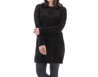 Aventura Holly-Days Jacquard Sweater Dress In Black