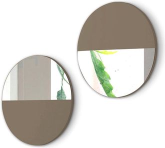 HERDASA Lote De Dos Espejos De La Coelcci&oacute;n Aire, En Moka