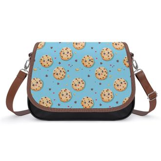 Generic Cute Biscuit with Chocolate Chips Crossbody Bags for Women Shoulder Messenger Bag Purse Handbags