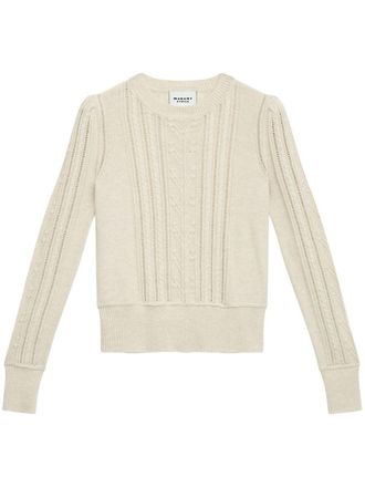 Isabel Marant Kalyn jumper - women - Cotton/Wool - 42 - Neutrals