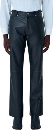 Maison Margiela Gecoate Broeken - Heren - Straight fit broeken - Zwart - W33 - Broeken