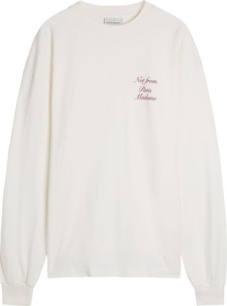 Drôle de Monsieur DRÔLE DE Monsieur Le T-shirt Slogan Calligraphy Printed Cotton T-shirt - Off White - XL