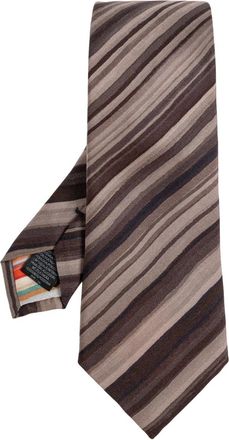 Paul Smith Cravatta a righe - Marrone