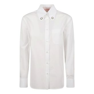 Valentino Garavani Shirts, female, White, XL, Cotton Poplin Shirt