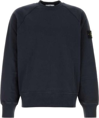 Stone Island Navy Blue Crew Neck Sweatshirt
