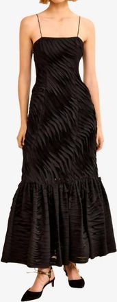 Ulla Johnson Augustina Cami Long Trumpet Dress In Noir