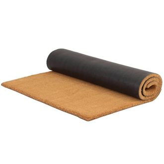 Berkfield Home Door Mat Natural 100x200 cm Tufted Coir in Brown