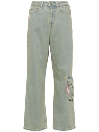 Aape By A Bathing Ape wide-leg cargo jeans - women - Cotton/Cellulose - S - Blue