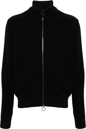 Paul & Shark ribbed-knit cardigan - men - Acrylic/Virgin Wool - S - Black