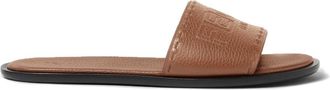 Fendi Brown Logo Sandals