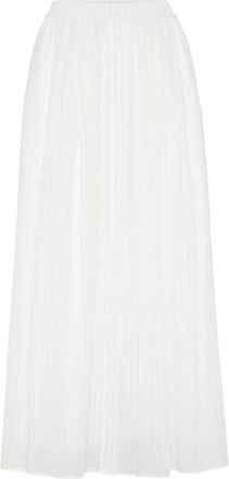 Brunello Cucinelli Gonna midi in cotone - Bianco