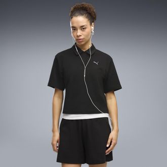 Puma Polo PUMA Class dal taglio morbido da donna, Abbigliamento, Nero, XL