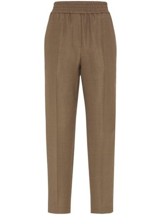Brunello Cucinelli Viscose And Linen Fluid Twill Baggy Pull-On Pants