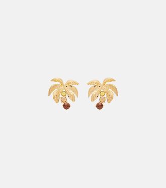 Oscar De La Renta Palm Tree embellished earrings