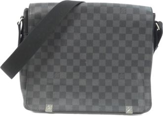 Louis Vuitton Gray Coated Canvas Shoulder Bag (Pre-Owned)