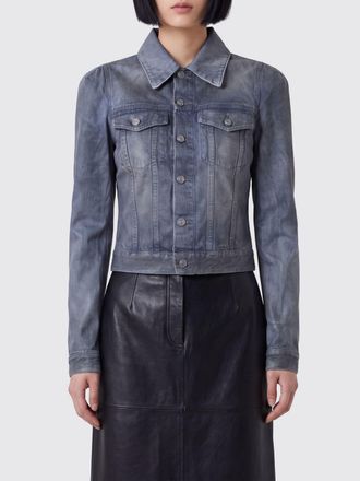 7 For All Mankind Giacca di jeans slim fit in denim di cotone con tasche a toppa